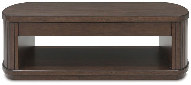 Korestone - Dark Brown - Lift Top Cocktail Table Signature Design by Ashley® 