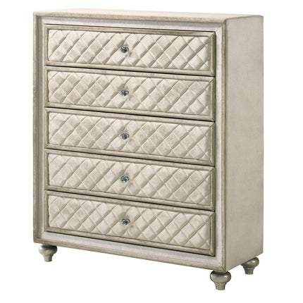 Lucienne - Chest - Beige Velvet - Tony's Home Furnishings