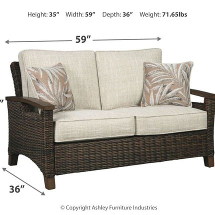 Paradise - Medium Brown - Loveseat W/Cushion Ashley Furniture 