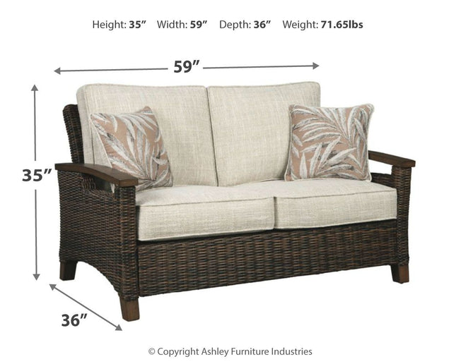 Paradise - Medium Brown - Loveseat W/Cushion Ashley Furniture 