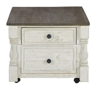Thumbnail for Havalance - White / Gray - Lift Top Cocktail Table With Storage Drawers - Tony's Home Furnishings