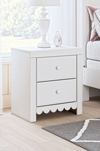 Thumbnail for Mollviney - White - Two Drawer Night Stand - Tony's Home Furnishings