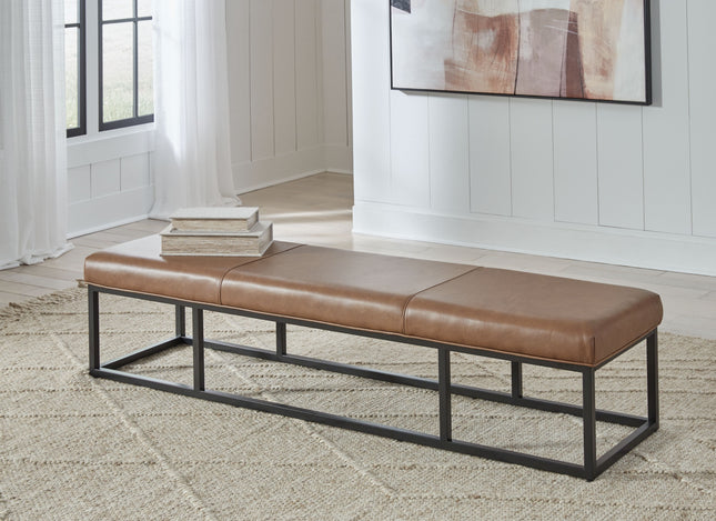 Joston - Caramel - Accent Bench Signature Design by Ashley® 