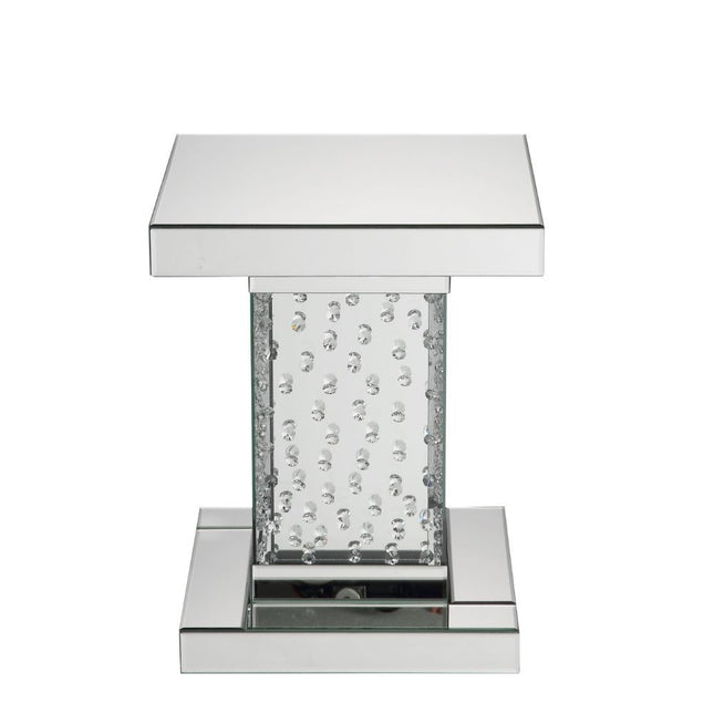 Nysa - End Table - Mirrored & Faux Crystals - 20" ACME 