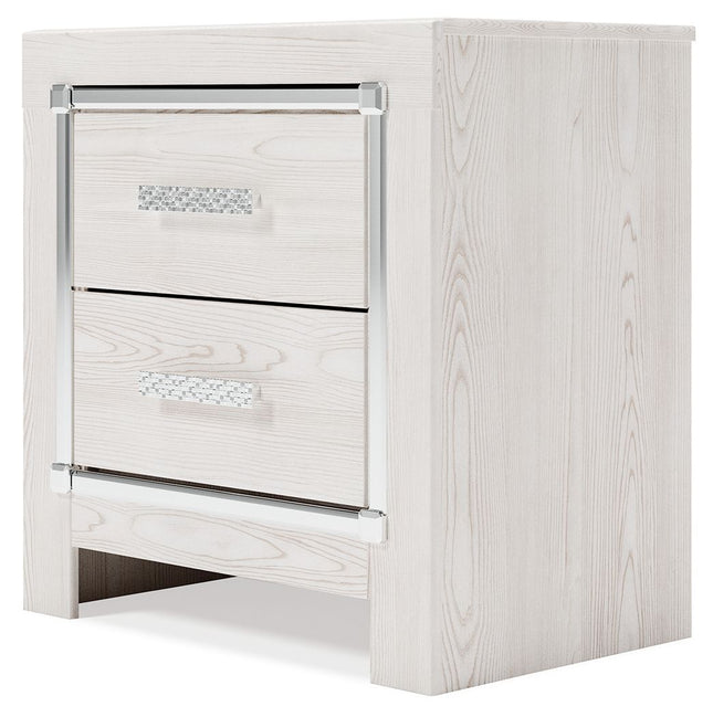 Altyra - White - Two Drawer Night Stand Ashley Furniture 