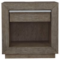Thumbnail for Anibecca - Weathered Gray - One Drawer Night Stand - Tony's Home Furnishings