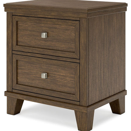 Shawbeck - Medium Brown - Two Drawer Night Stand Benchcraft® 