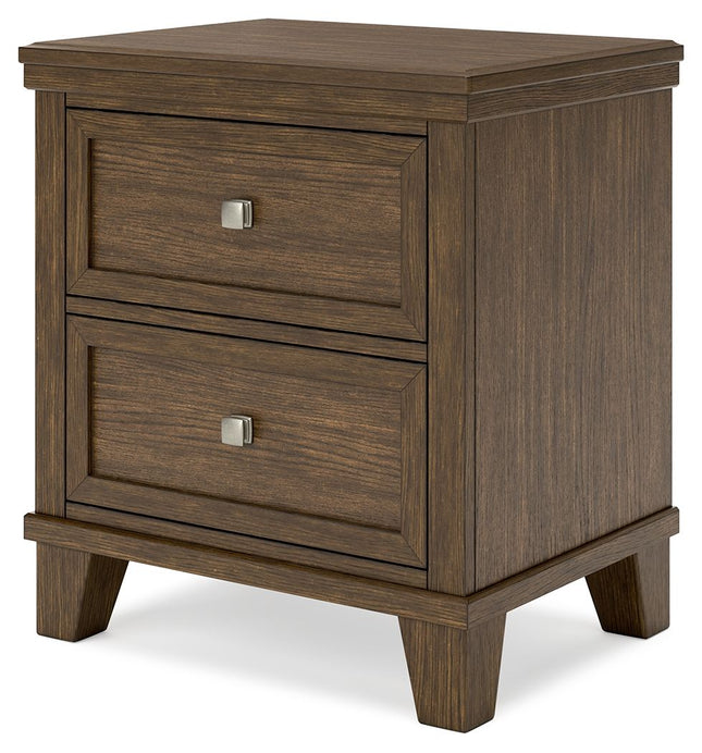 Shawbeck - Medium Brown - Two Drawer Night Stand Benchcraft® 