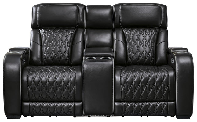 Boyington - Power Reclining Loveseat With Console/Adj Hdrst Signature Design by Ashley® 