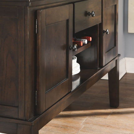 Haddigan - Dark Brown - Dining Room Server Ashley Furniture 