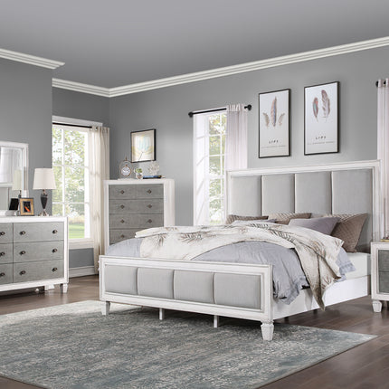 Katia - Mirror - Rustic Gray & White Finish ACME 