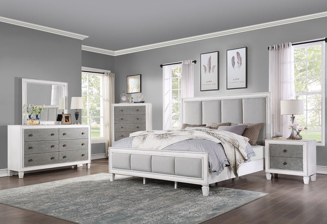 Katia - Mirror - Rustic Gray & White Finish ACME 