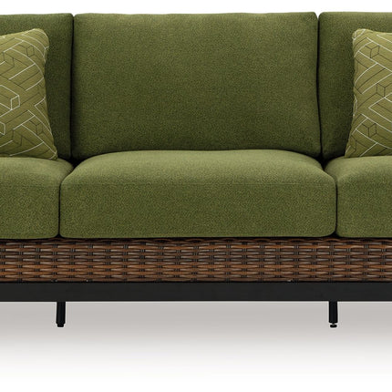 Horizon Hall - Brown / Green - Sofa With Cushion Signature Design by Ashley® 