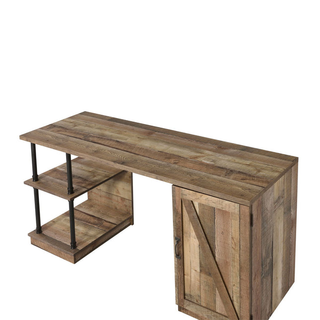 Canna - Writing Desk - Rustic Oak & Black Finish ACME 