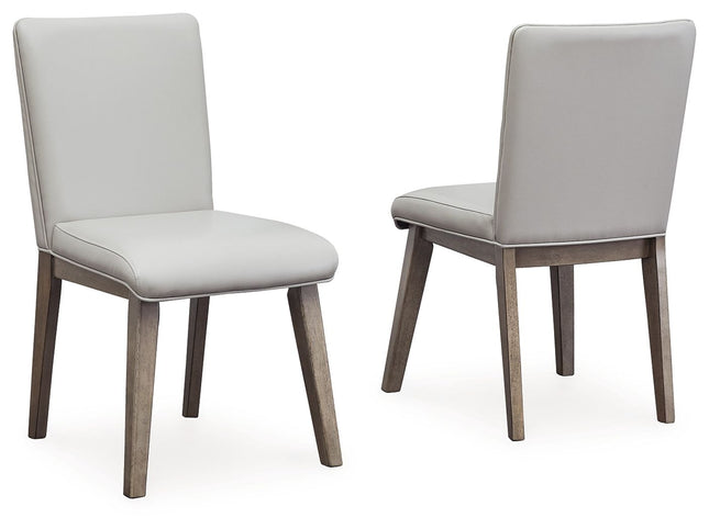 Loyaska - Grayish Brown - Dining Upholstered Side Chair (Set of 2) - Tony's Home Furnishings