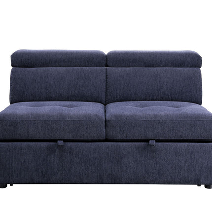 Nekoda - Sectional Sofa - Navy Blue Fabric ACME 