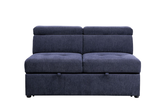 Nekoda - Sectional Sofa - Navy Blue Fabric ACME 