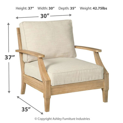 Clare - Beige - Lounge Chair W/Cushion Ashley Furniture 