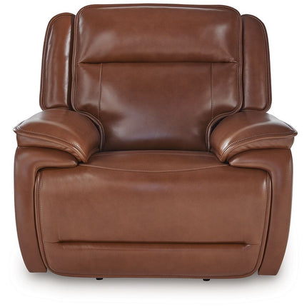 Healy Pier - Chocolate - Power Recliner / Adj Headrest Signature Design by Ashley® 