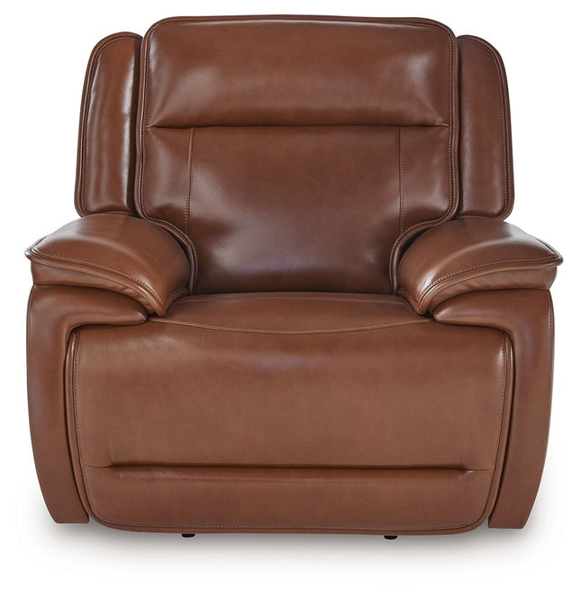 Healy Pier - Chocolate - Power Recliner / Adj Headrest Signature Design by Ashley® 