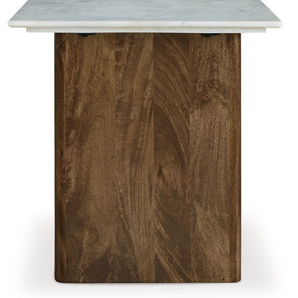 Isanti - Light Brown / White - Rectangular End Table Signature Design by Ashley® 