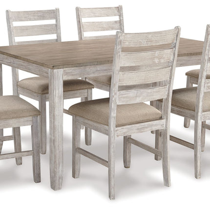 Skempton - White - Dining Room Table Set (Set of 7) Signature Design by Ashley® 