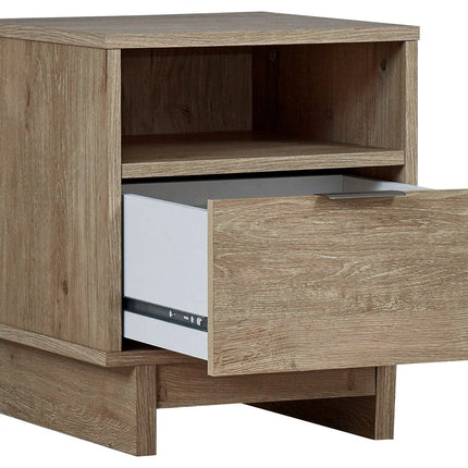 Oliah - Beige - One Drawer Night Stand - 20'' Width Signature Design by Ashley® 