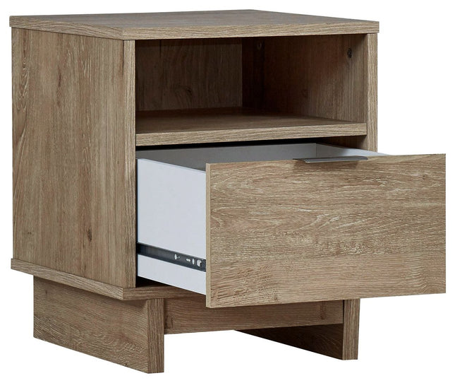 Oliah - Beige - One Drawer Night Stand - 20'' Width Signature Design by Ashley® 