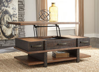 Thumbnail for Stanah - Brown / Beige - Lift Top Cocktail Table - Tony's Home Furnishings