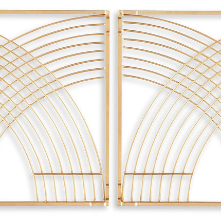 Dalkins - Gold Finish - Wall Decor Set (Set of 2) Signature Design by Ashley® 