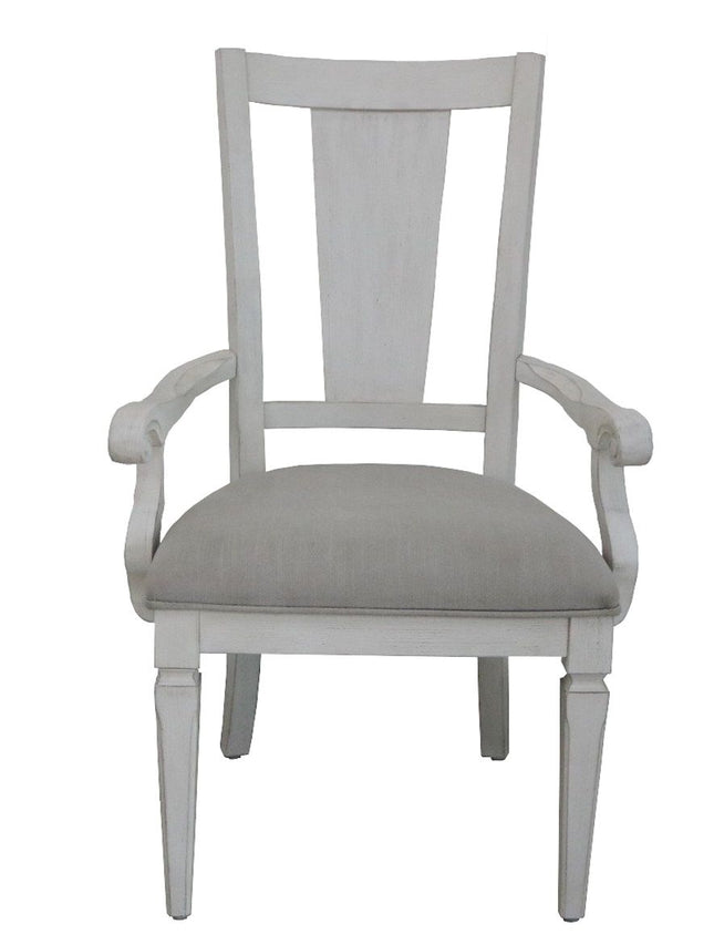 Katia - Arm Chair (Set of 2) - Light Gray & Weathered White - Tony's Home Furnishings