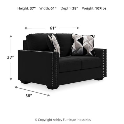 Gleston - Onyx - Loveseat Ashley Furniture 