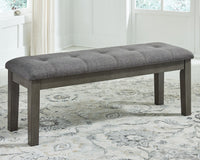Thumbnail for Hallanden - Black / Gray - Large Uph Dining Room Bench - Tony's Home Furnishings