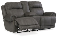 Thumbnail for Austere - Gray - Dbl Rec Loveseat W/Console - Tony's Home Furnishings