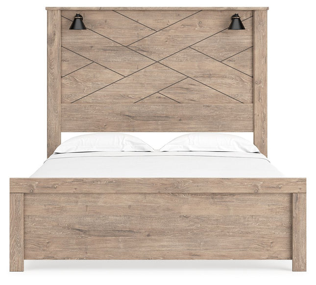 Senniberg - Panel Bed With Sconces Signature Design by Ashley® 