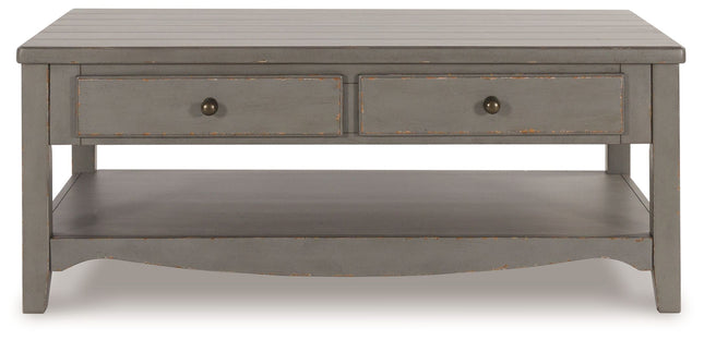 Charina - Antique Gray - Rectangular Cocktail Table Signature Design by Ashley® 