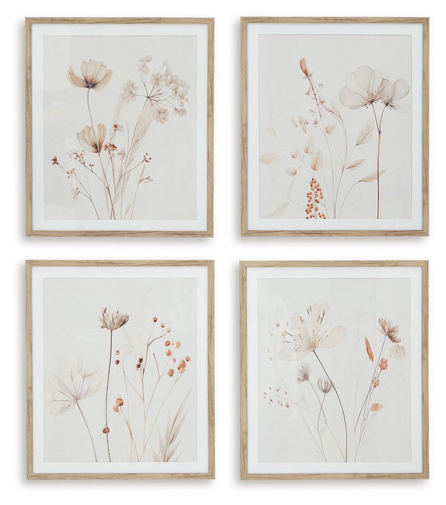 Bondner - Beige / Rust - Wall Art Set (Set of 4) - Tony's Home Furnishings