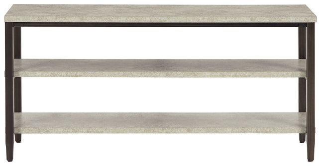 Shybourne - Gray / Aged Bronze - Sofa Table Signature Design by Ashley® 