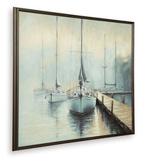 Worthney - Blue / White / Brown - Wall Art - Tony's Home Furnishings