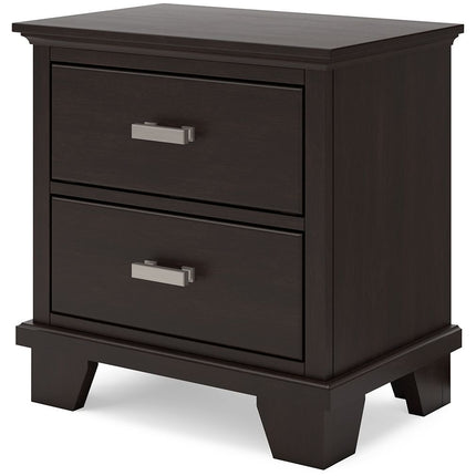 Covetown - Dark Brown - Two Drawer Night Stand Signature Design by Ashley® 