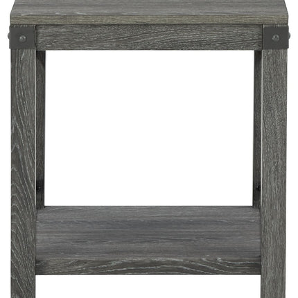 Freedan - Grayish Brown - Square End Table Ashley Furniture 