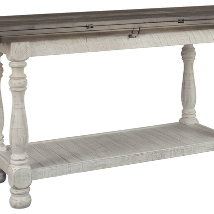 Havalance - Gray / White - Flip Top Sofa Table Ashley Furniture 