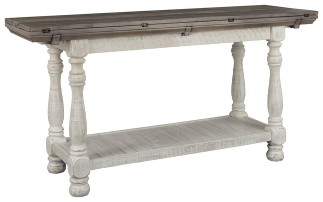 Havalance - Gray / White - Flip Top Sofa Table Ashley Furniture 