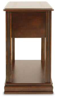 Thumbnail for Breegin - Brown - Chair Side End Table - Removable Tray - Tony's Home Furnishings