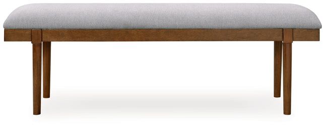 Lyncott - Gray / Brown - Large Upholstered Dining Room Bench Signature Design by Ashley® 