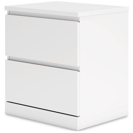 Onita - White - Two Drawer Night Stand Signature Design by Ashley® 