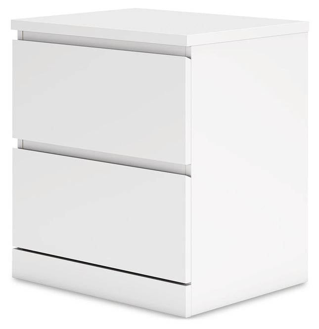 Onita - White - Two Drawer Night Stand Signature Design by Ashley® 