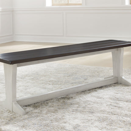 Darborn - Gray / Brown - Large Dining Room Bench Signature Design by Ashley® 