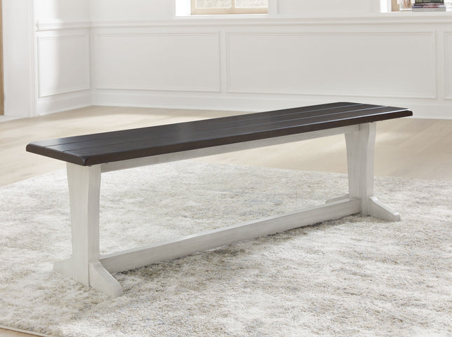 Darborn - Gray / Brown - Large Dining Room Bench Signature Design by Ashley® 