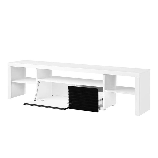 Buck II - TV Stand - White & Black High Gloss Finish ACME 